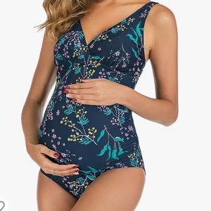 Maternity Swimsuit, NWOT, floral pattern